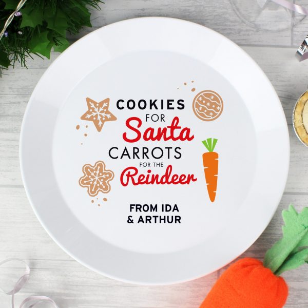 Cookies for Santa Christmas Eve Plastic Plate