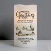 Personalised Christmas Town LED Candle